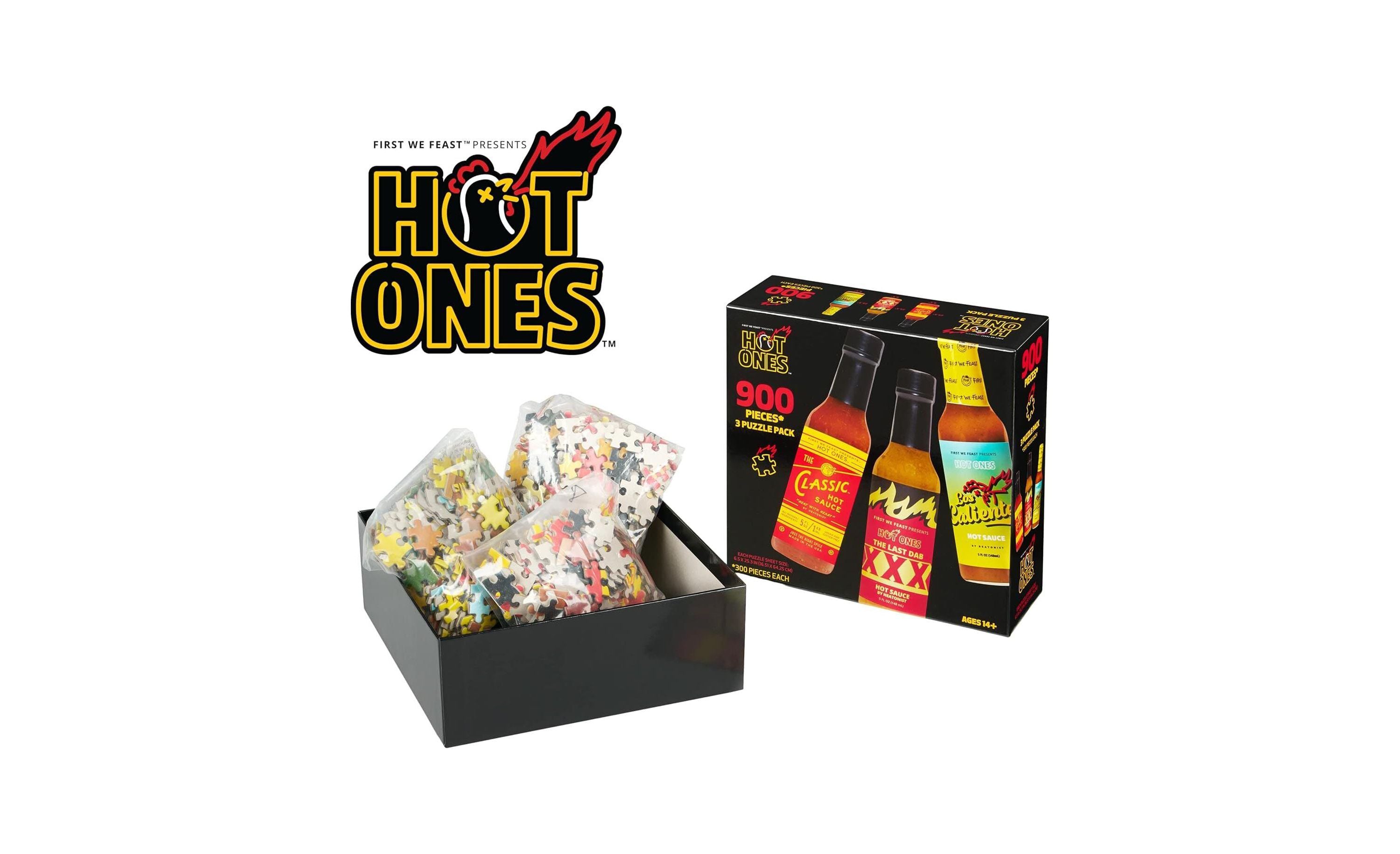 Alternative view of WowWee Hot Ones Challenge 3-Pack Bottle-Shaped Puzzles - 900 pc