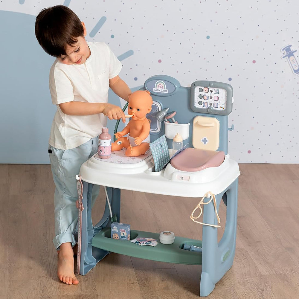 Smoby Baby Childcare Center Playset - Pastel with 24 Medical Toy Accessories, for Kids Age 3+ - Image 4