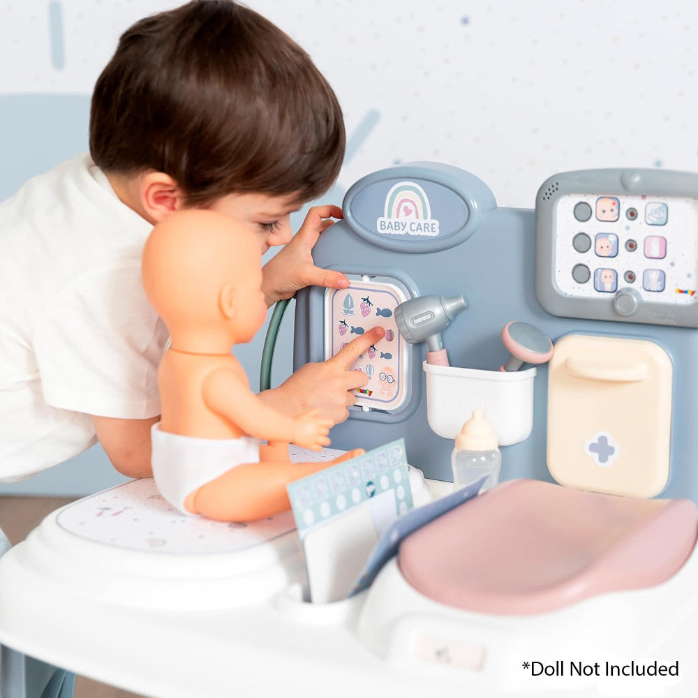 Smoby Baby Childcare Center Playset - Pastel with 24 Medical Toy Accessories, for Kids Age 3+ - Image 8