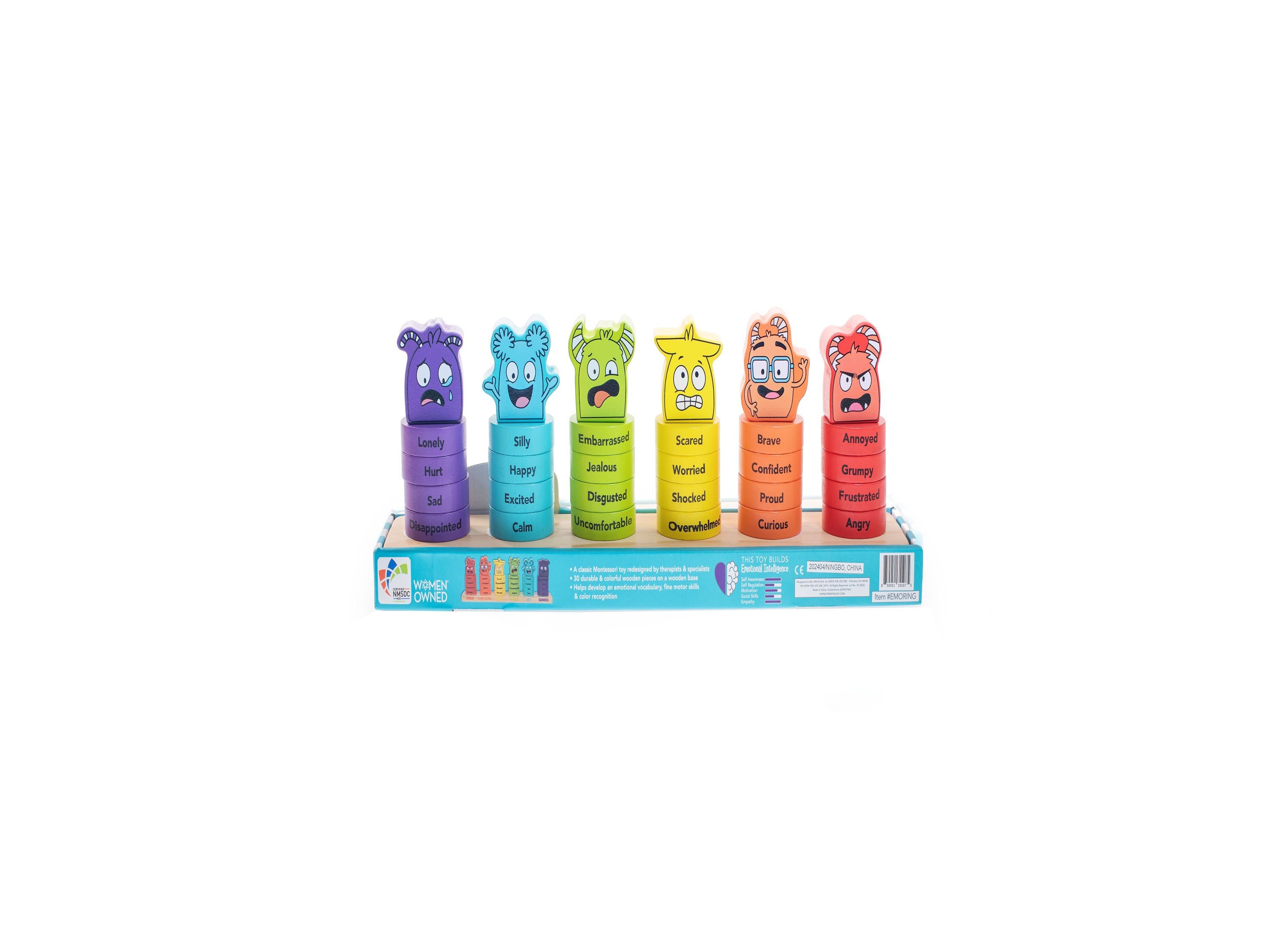 Open The Joy - Emotion Explorer Wooden Stacking Rings - Colorful - Image 3