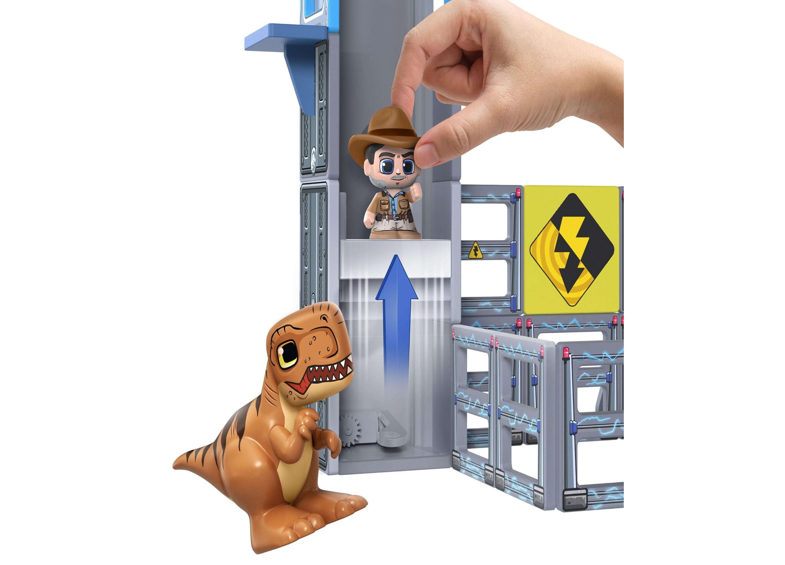 Tile Town Jurassic World Dino Escape Magnetic Tiles Playset, 69 Piece - Image 11