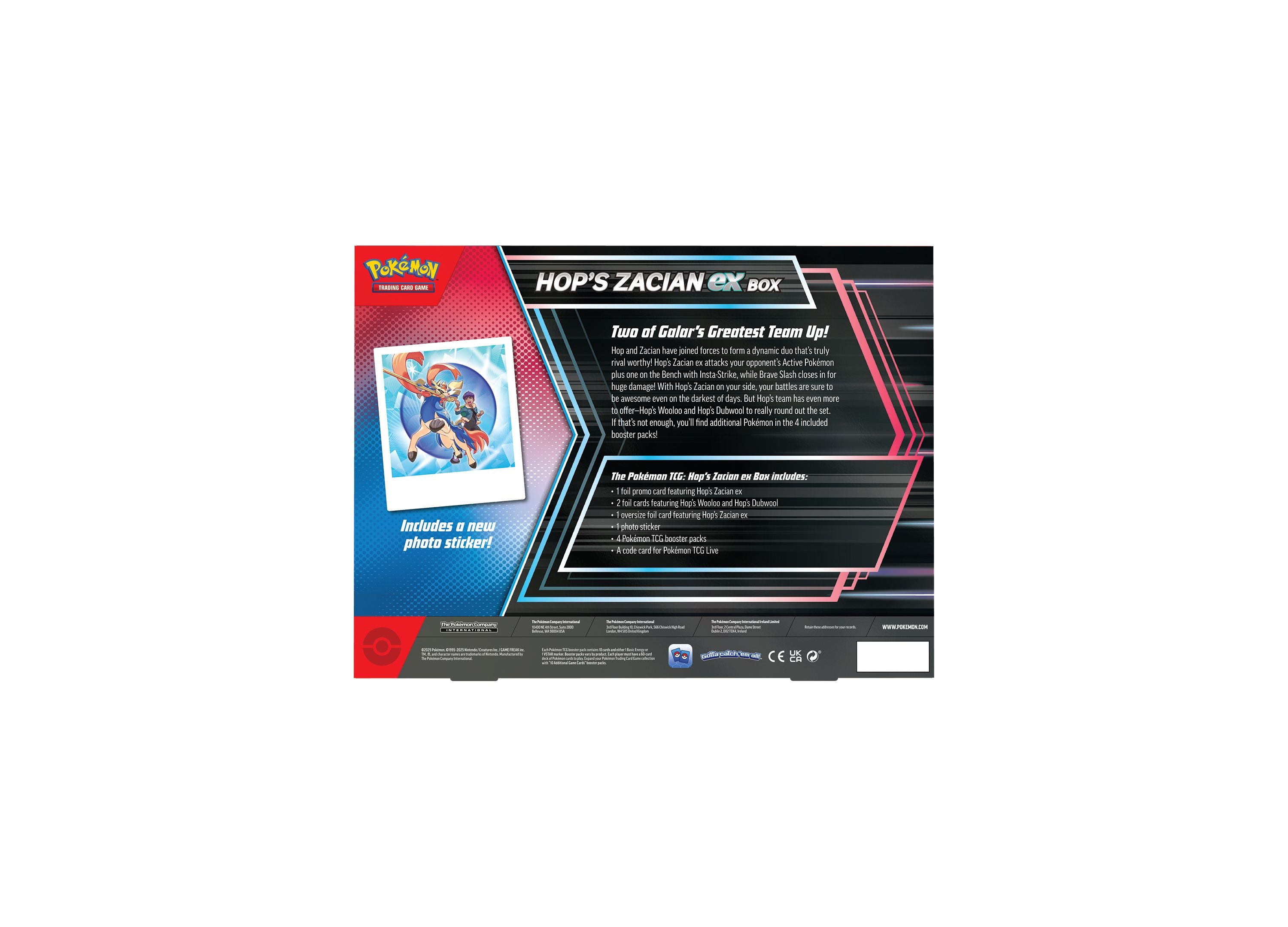 Pokémon Hop's Zacian ex Dynamic Duo Battle Box - Image 3