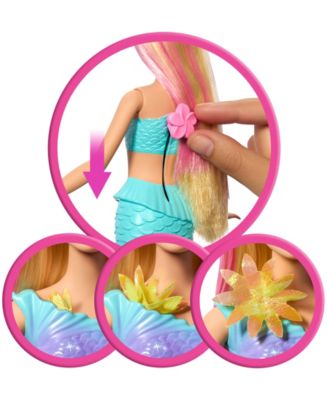 Barbie Flower Magic Mermaid Doll - Blonde with Pink Highlights - Image 3