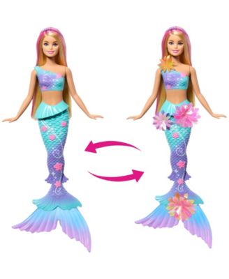 Barbie Flower Magic Mermaid Doll - Blonde with Pink Highlights - Image 5