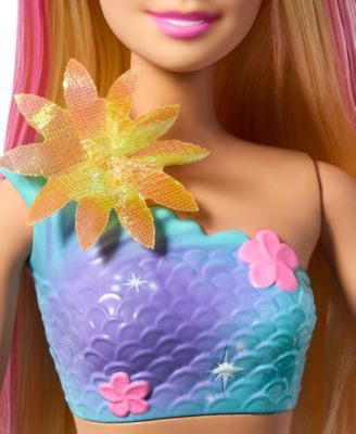 Barbie Flower Magic Mermaid Doll - Blonde with Pink Highlights - Image 6