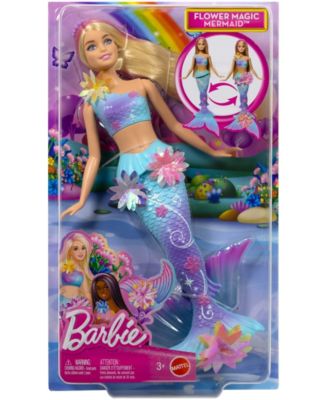 Barbie Flower Magic Mermaid Doll - Blonde with Pink Highlights - Image 4