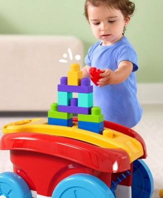 Mega Bloks First Builders 21-Piece Block Scooping Wagon - Red - Image 4