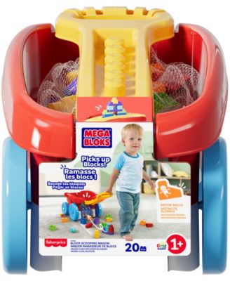 Alternative view of Mega Bloks First Builders 21-Piece Block Scooping Wagon - Red