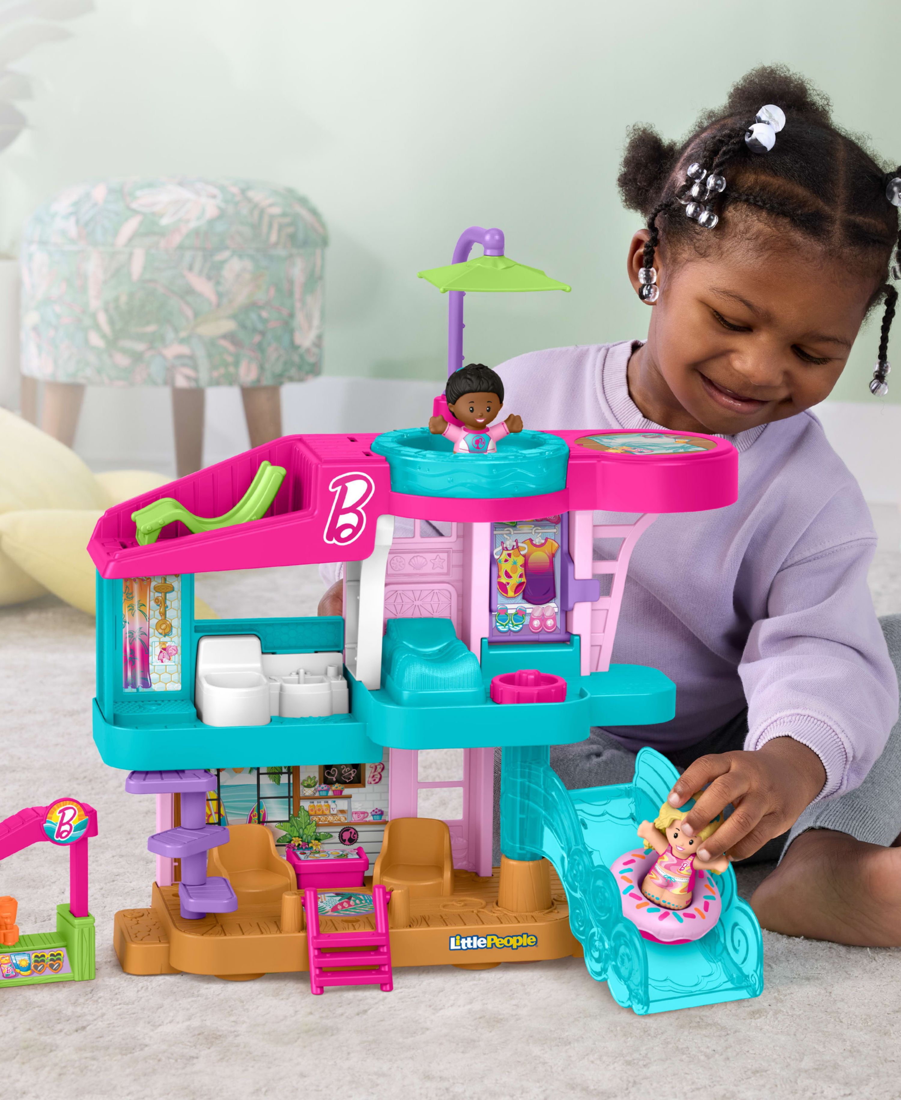 Alternative view of Fisher-Price Little People Barbie Beach House Playset