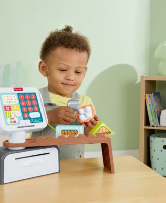 Fisher Price Laugh and Learn Count and Shop Cash Register Interactive Toddler Toy, 20 Pieces - Image 3