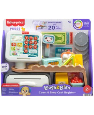 Fisher Price Laugh and Learn Count and Shop Cash Register Interactive Toddler Toy, 20 Pieces - Image 2
