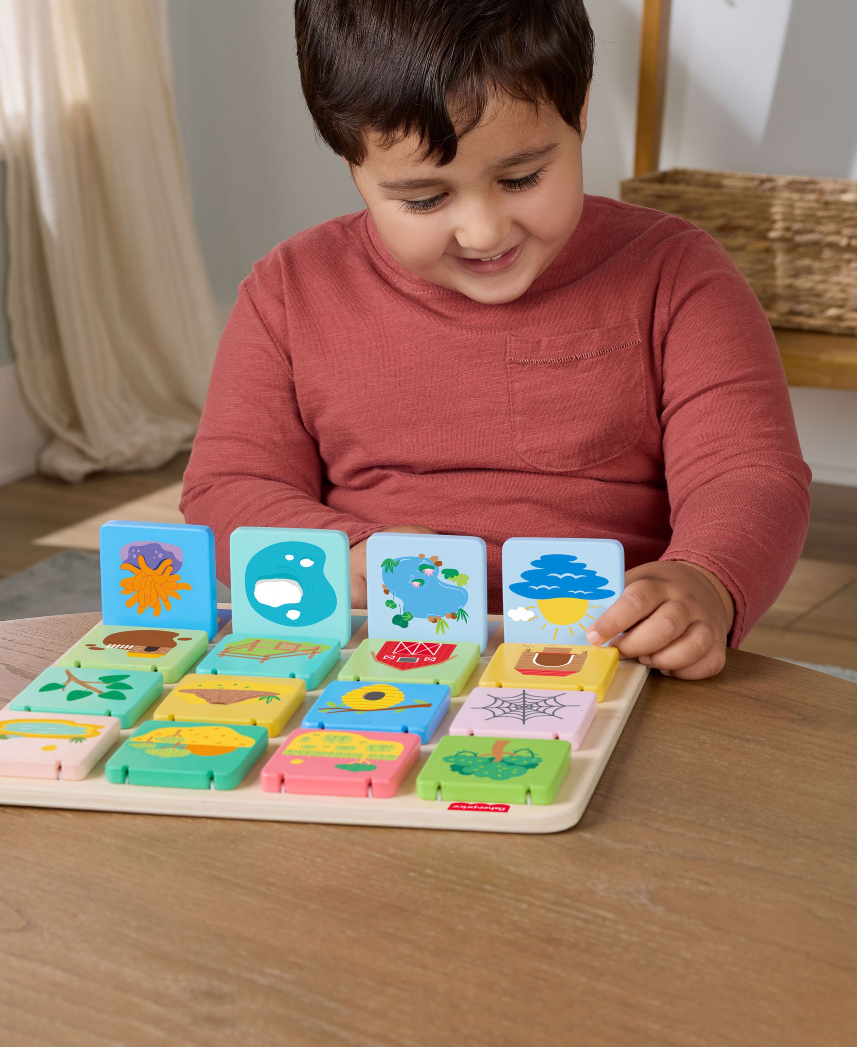 Fisher Price Wooden Flip and Reveal Busy Activity Board - Image 5