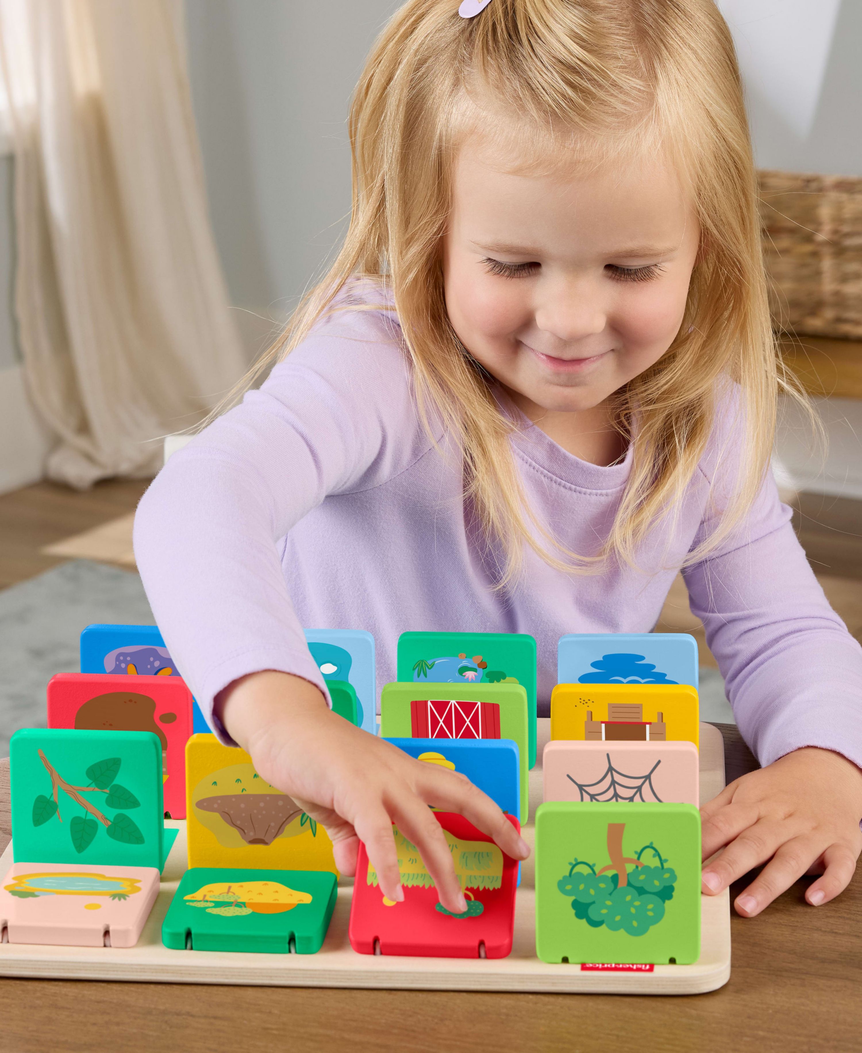 Fisher Price Wooden Flip and Reveal Busy Activity Board - Image 2