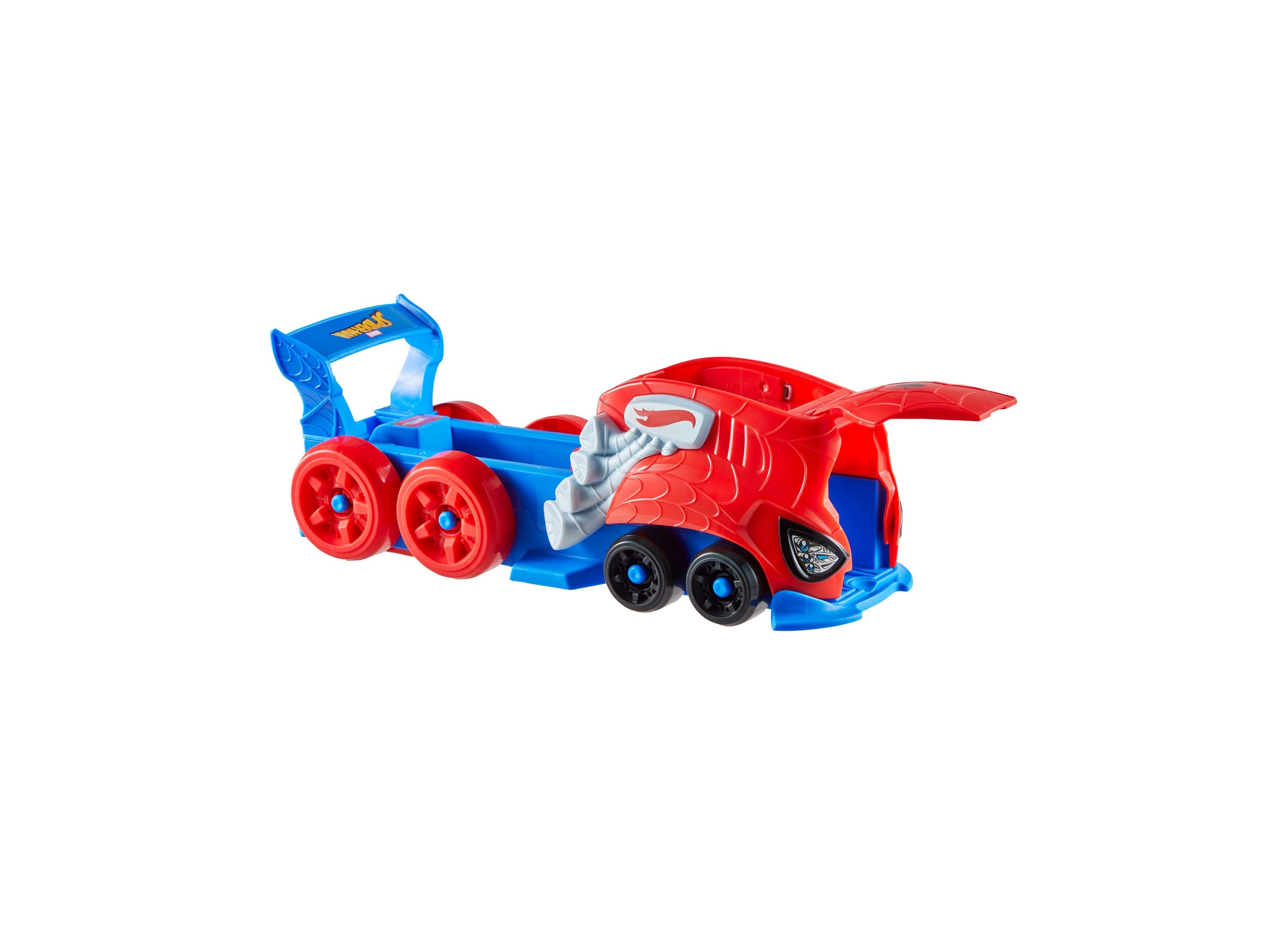 Hot Wheels RacerVerse Character Launcher with Spider-Man and Minecraft Toy Car - Image 3