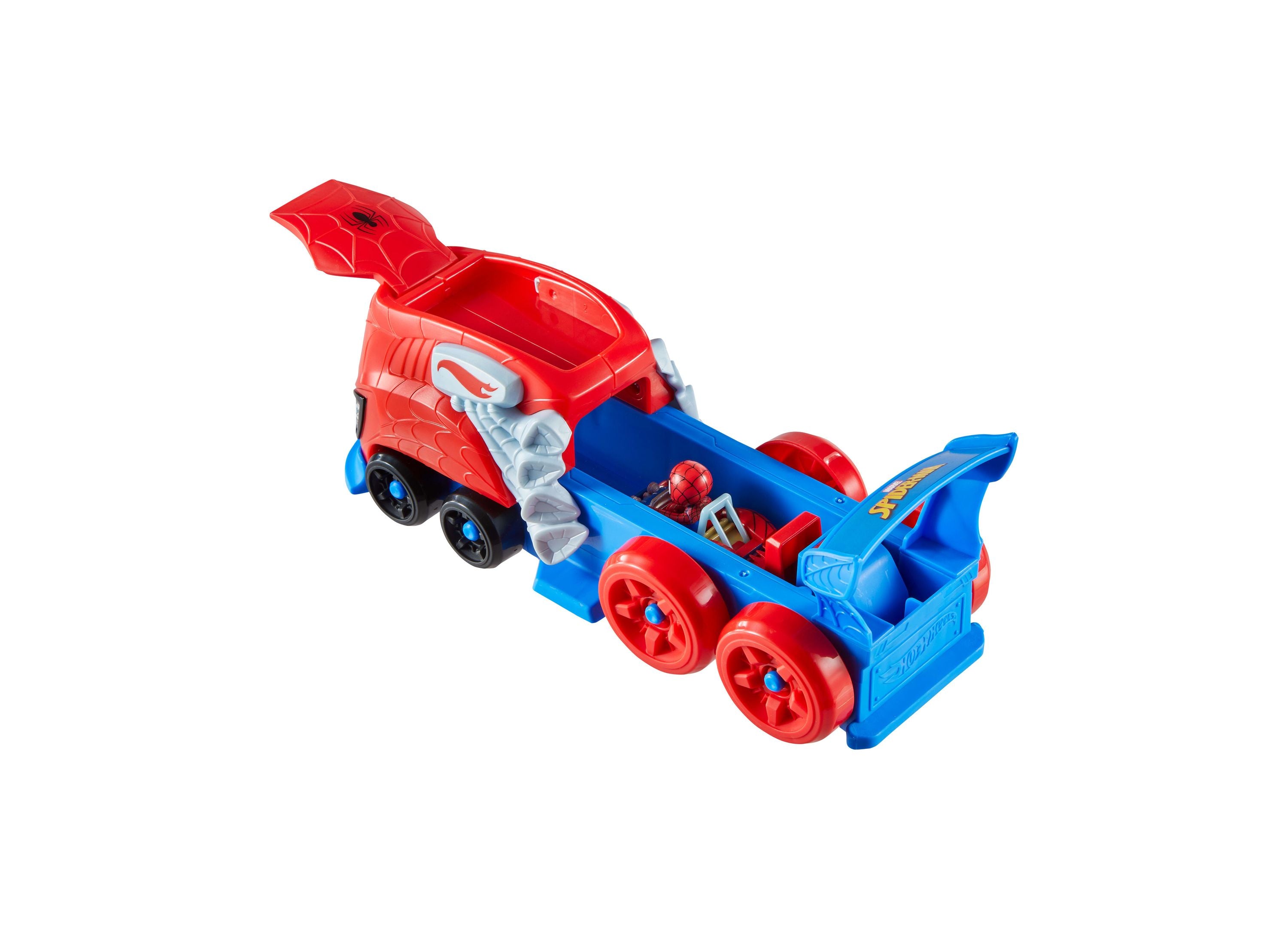 Hot Wheels RacerVerse Character Launcher with Spider-Man and Minecraft Toy Car - Image 6
