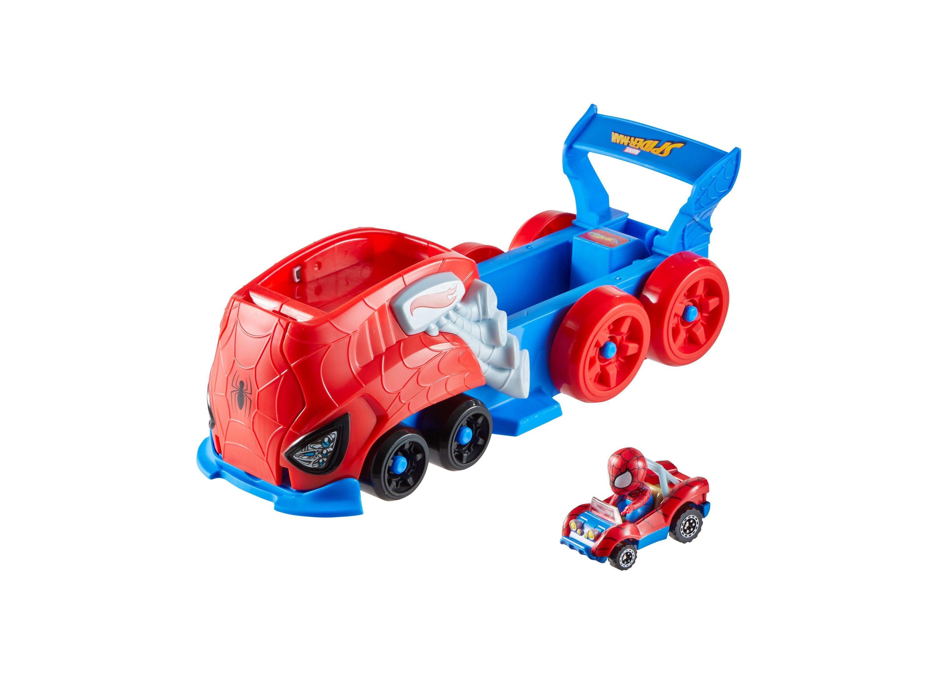 Hot Wheels RacerVerse Character Launcher with Spider-Man and Minecraft Toy Car - Image 5