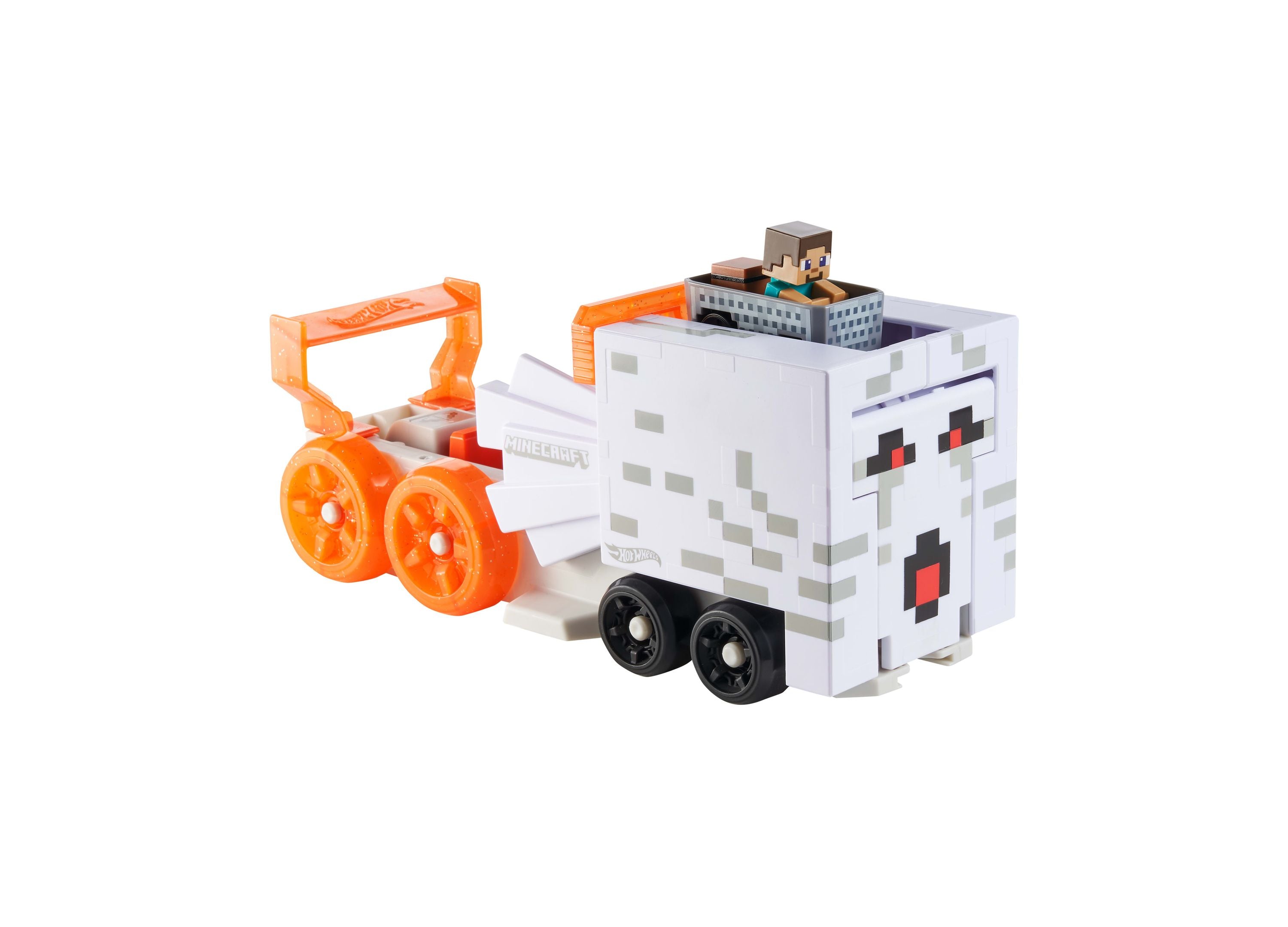 Hot Wheels RacerVerse Character Launcher with Spider-Man and Minecraft Toy Car - Image 4