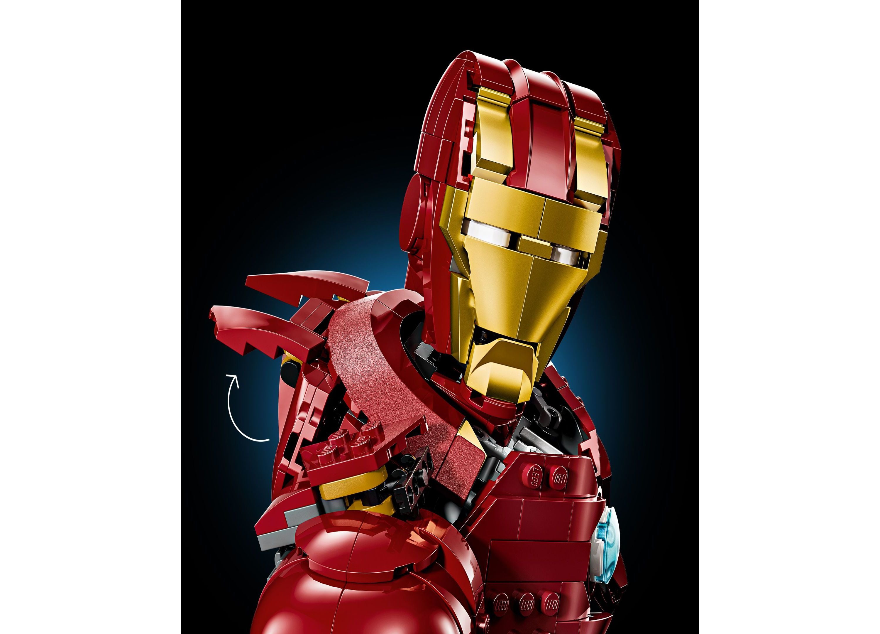 LEGO Marvel Iron Man MK4 Armor Bust Display Set - 436 Pieces - Image 7