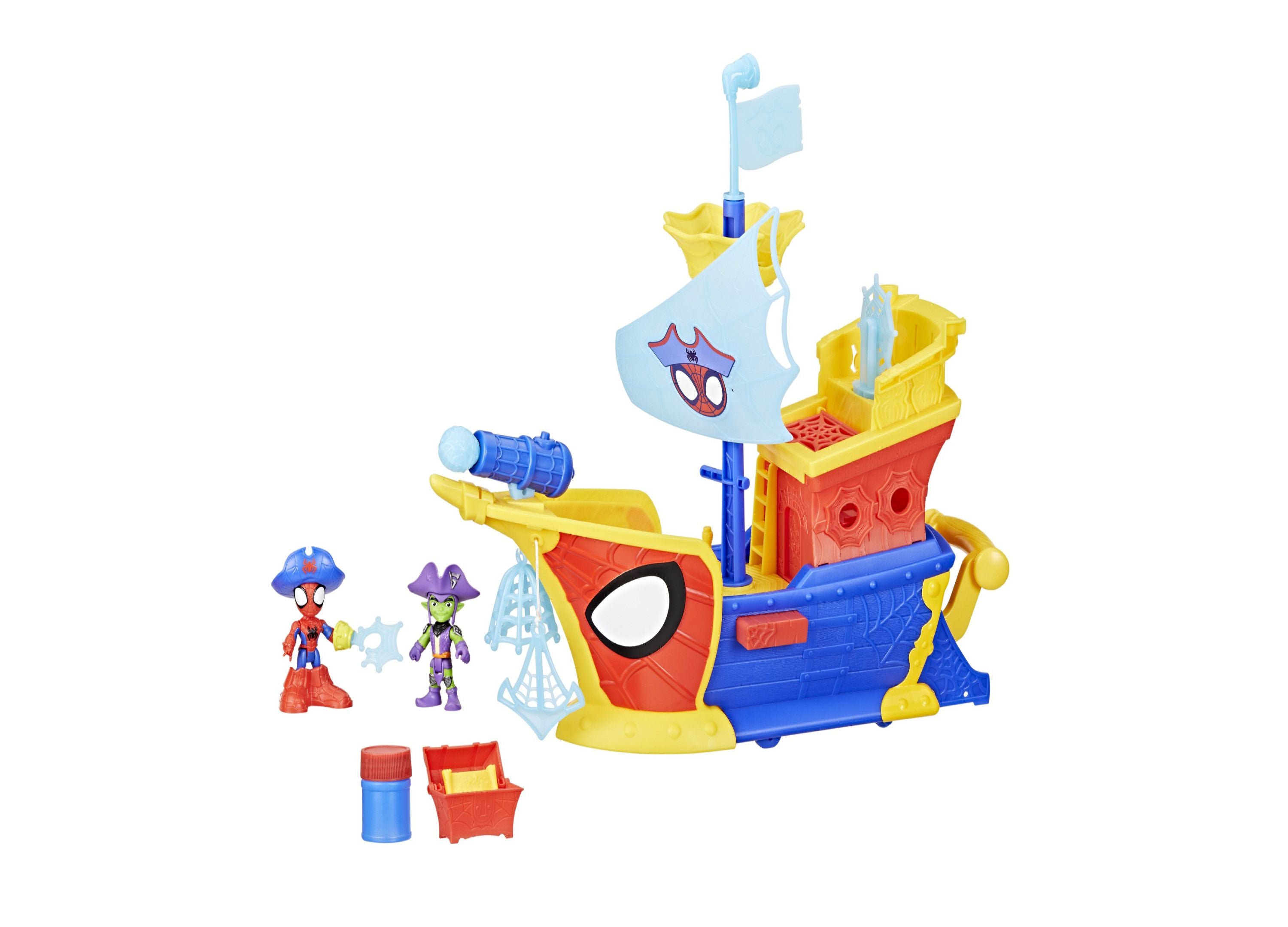 Marvel Spidey Water-Webs Ahoy Bubble Pirate Ship Playset - Image 6