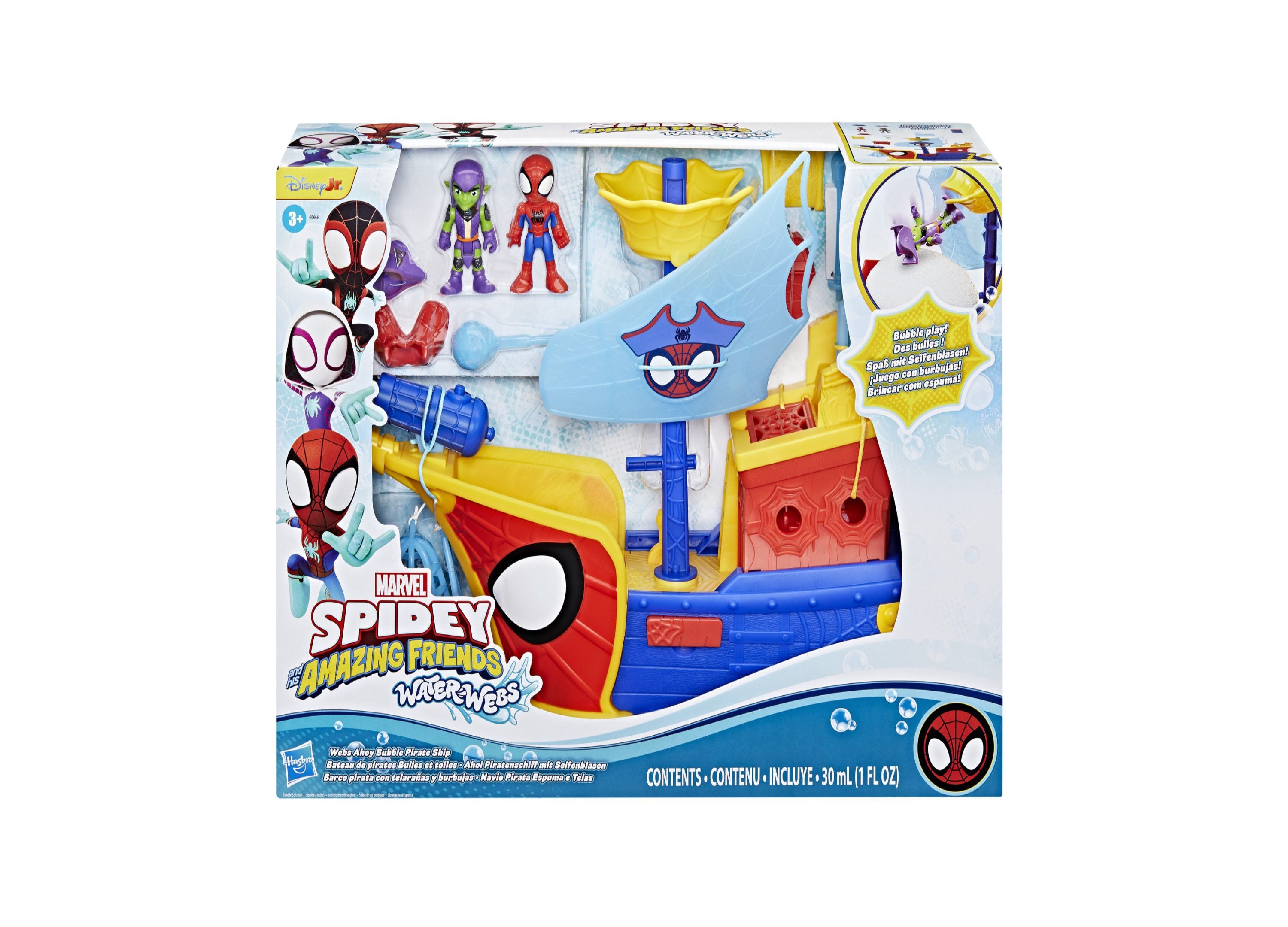 Marvel Spidey Water-Webs Ahoy Bubble Pirate Ship Playset - Image 7