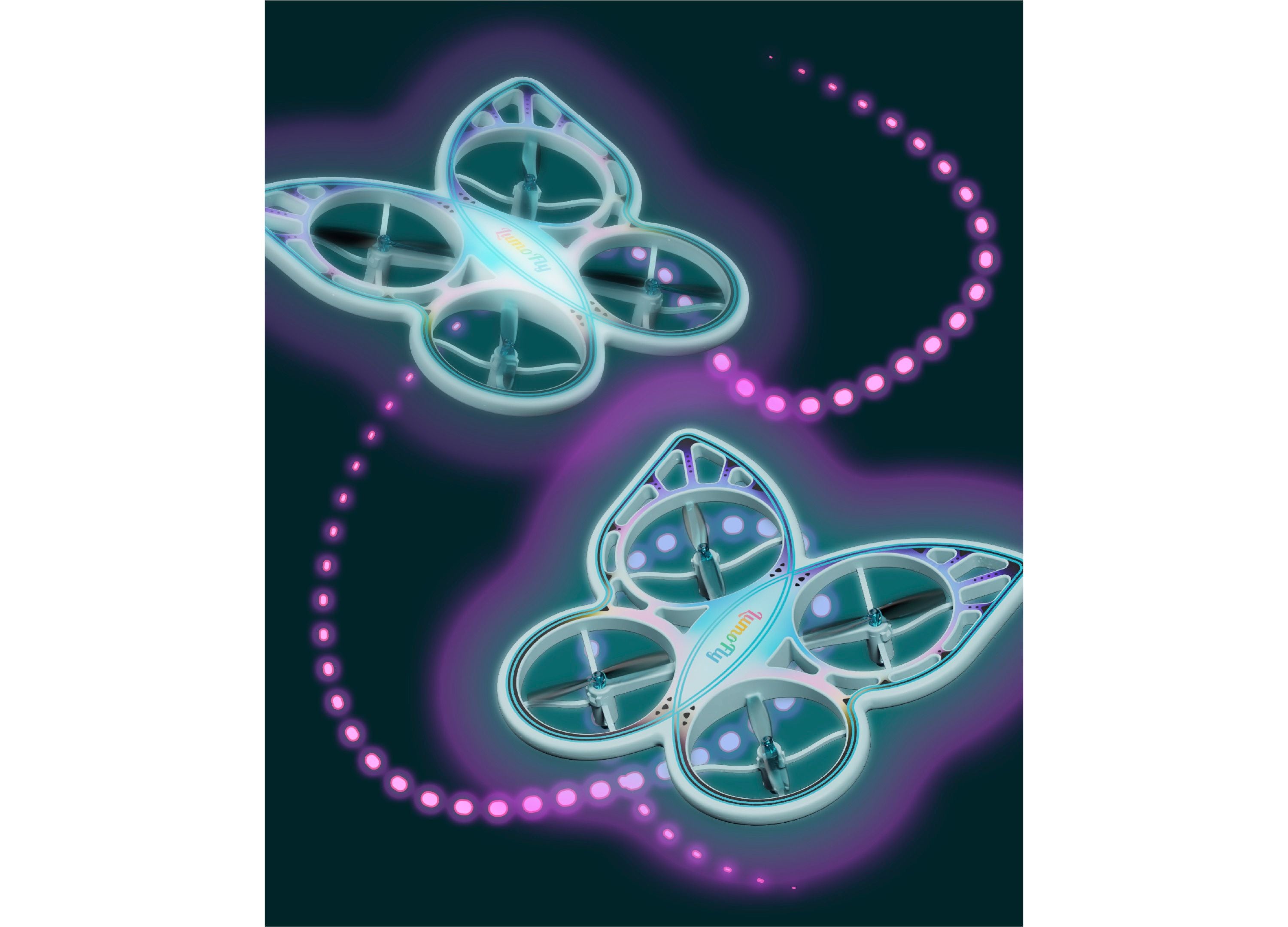 Sharper Image Remote Control Lumofly Butterfly Stunt Drone