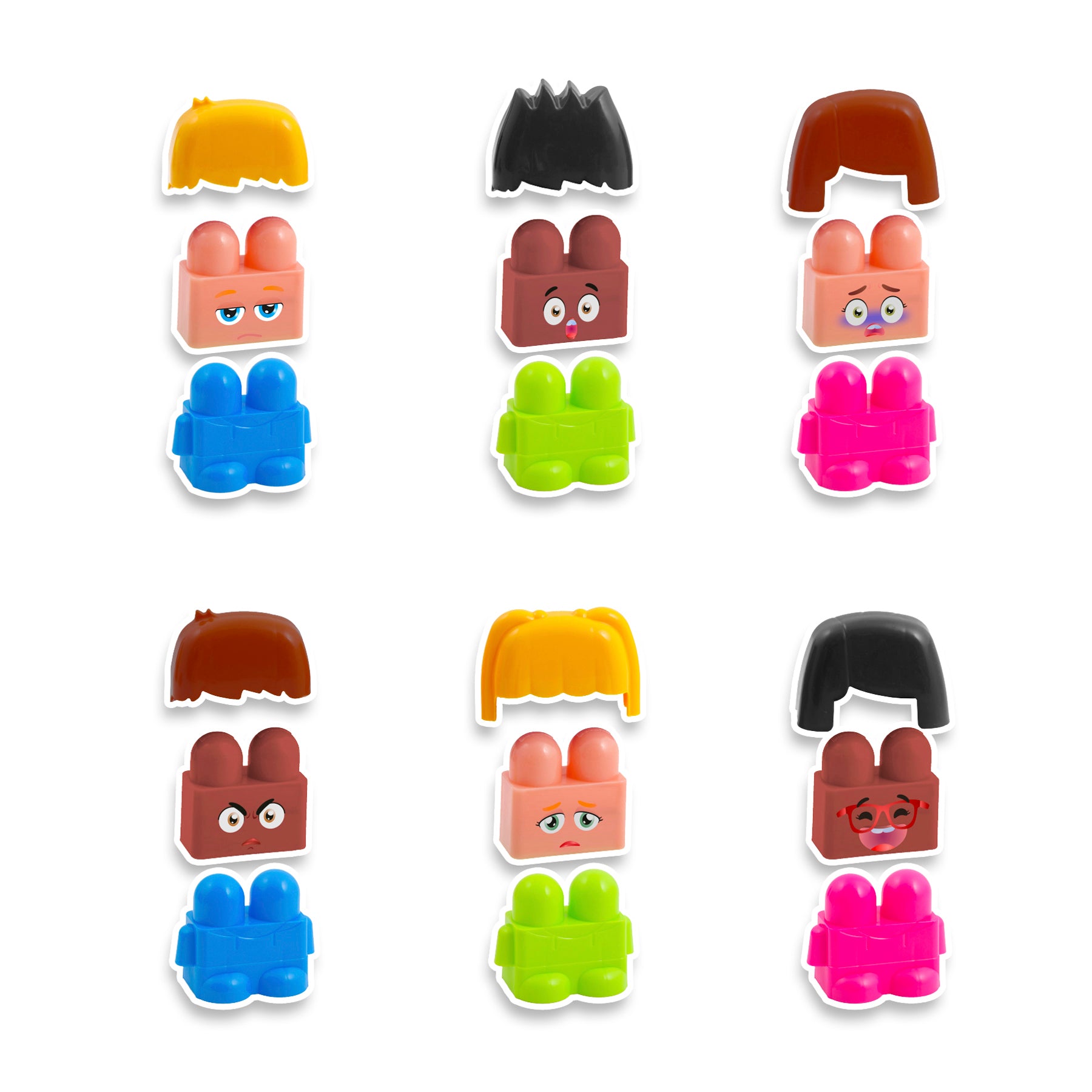 Alternative view of Miniland Educational Emotiblocks - Interchangeable Emotion Blocks - 18 Pieces