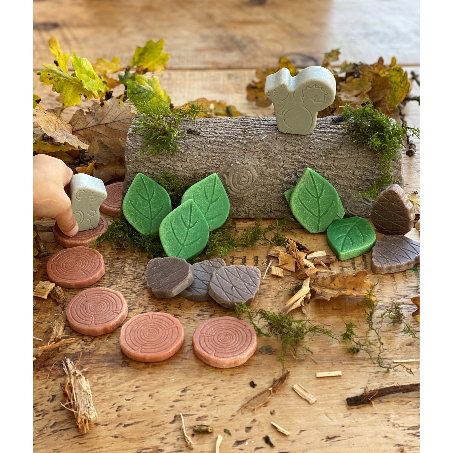 Yellow Door Forest Play Scenery Stones Set - 18 Engraved Pieces - Image 3