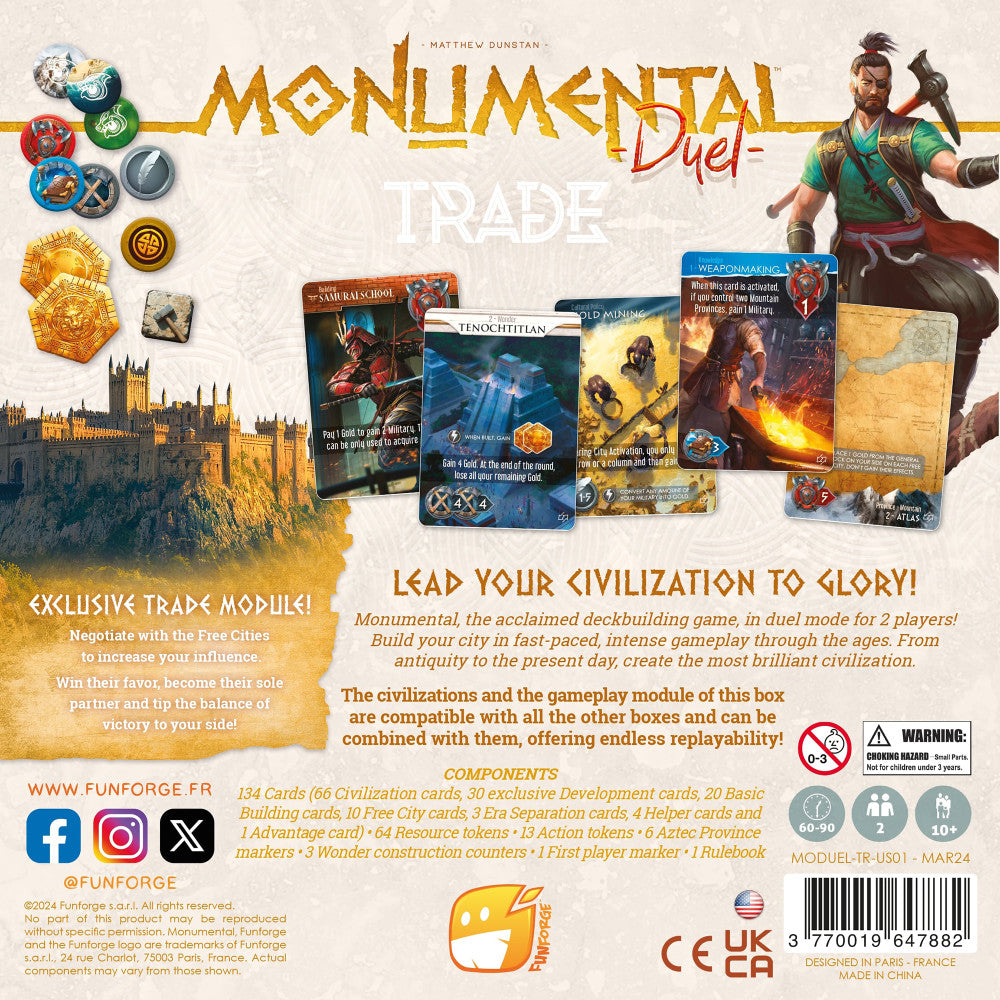 Monumental Duel: Trade - Epic Civilization Board Game for Two - Image 2