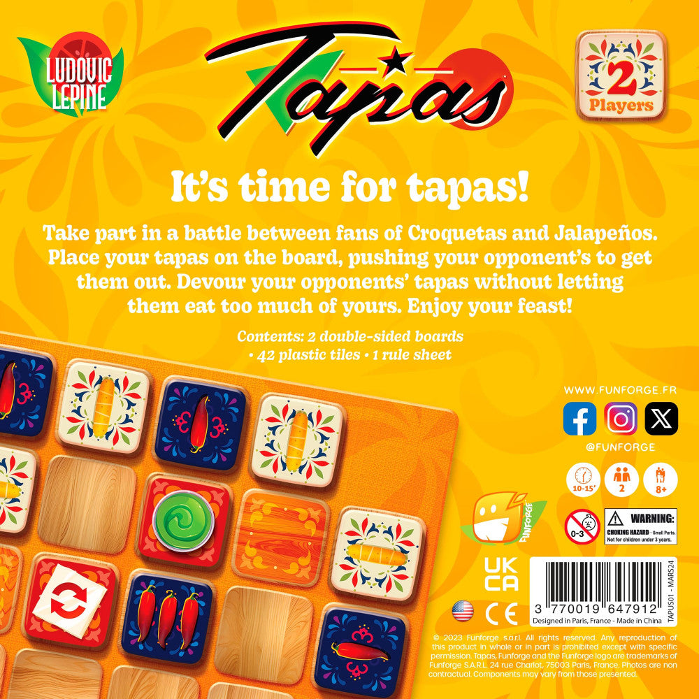 Funforge Tapas Tile Laying Board Game - Strategic Duel for Ages 8+ - Image 2