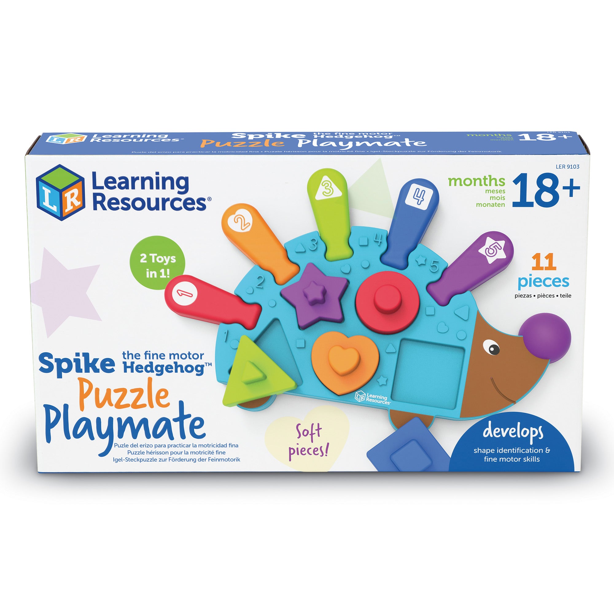 Alternative view of Learning Resources Spike the Fine Motor Hedgehog - Shape Sorter and Puzzle