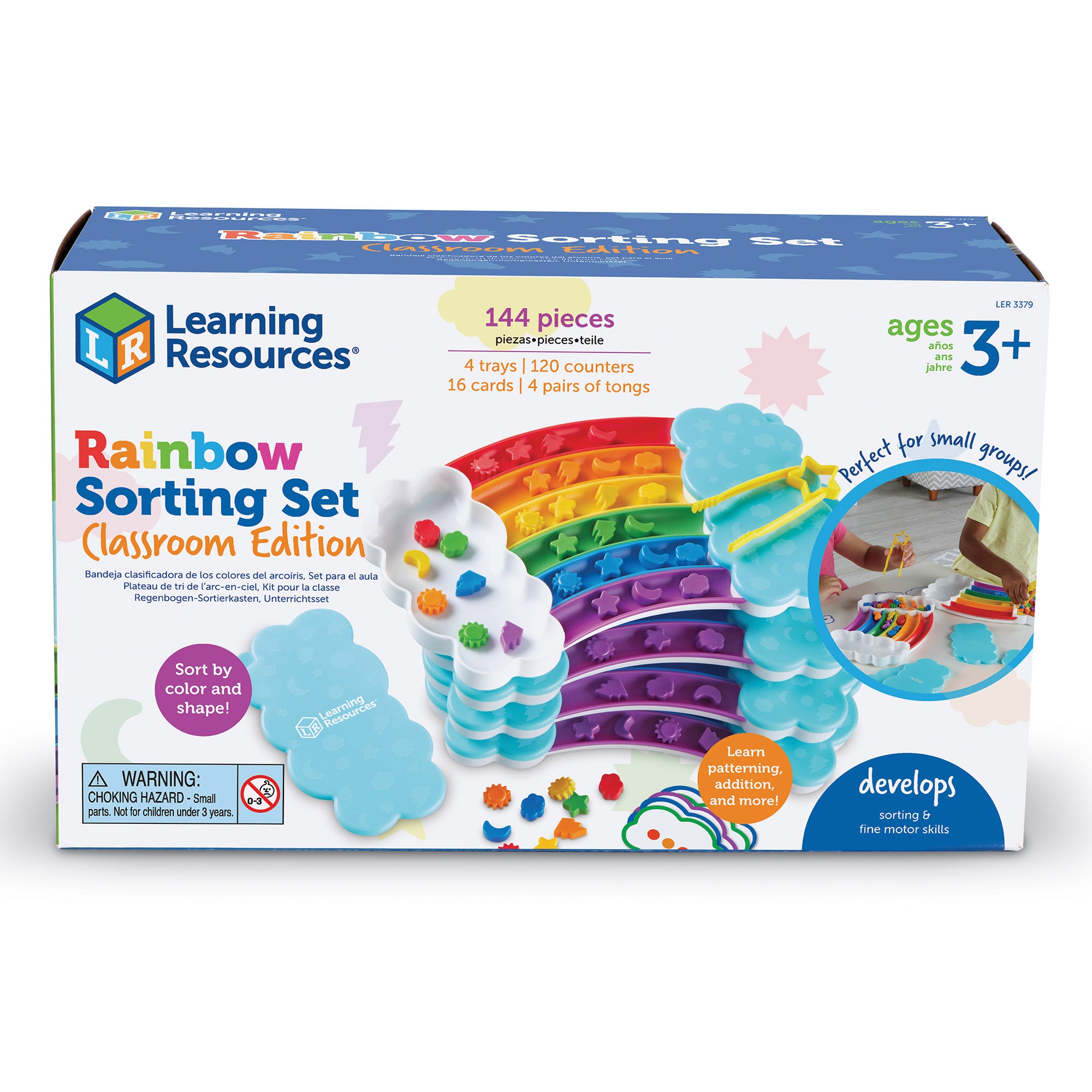 Learning Resources Rainbow Sorting Trays - Educational Classroom Set - Image 3