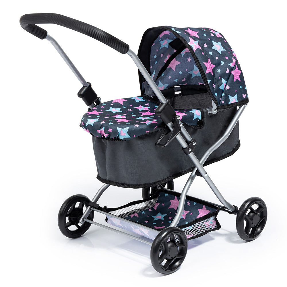 Bayer Design Starry Delight Doll Pram, Turquoise & Pink