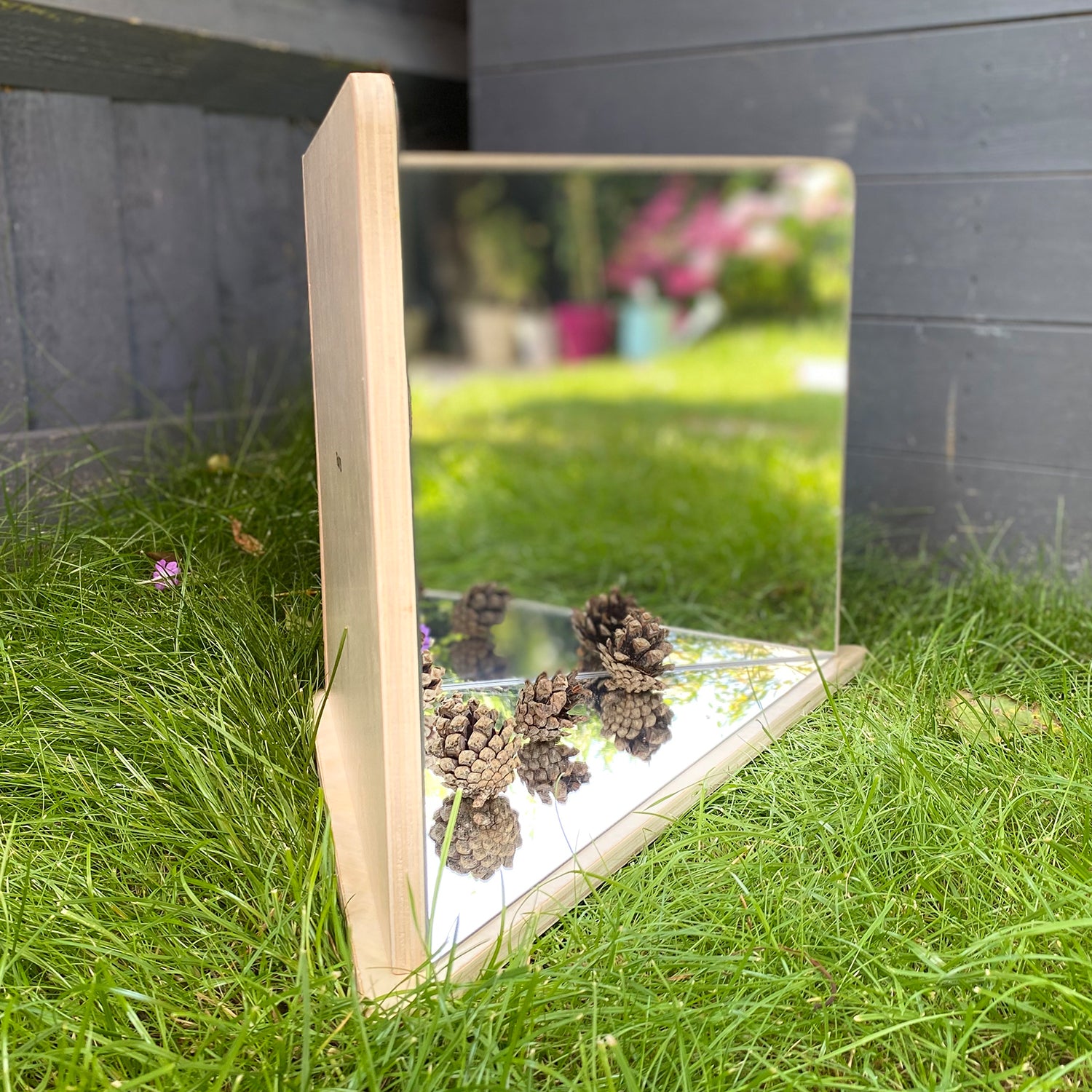 Alternative view of TickiT Wooden 4-Way Mirror - Sensory Reflection Play