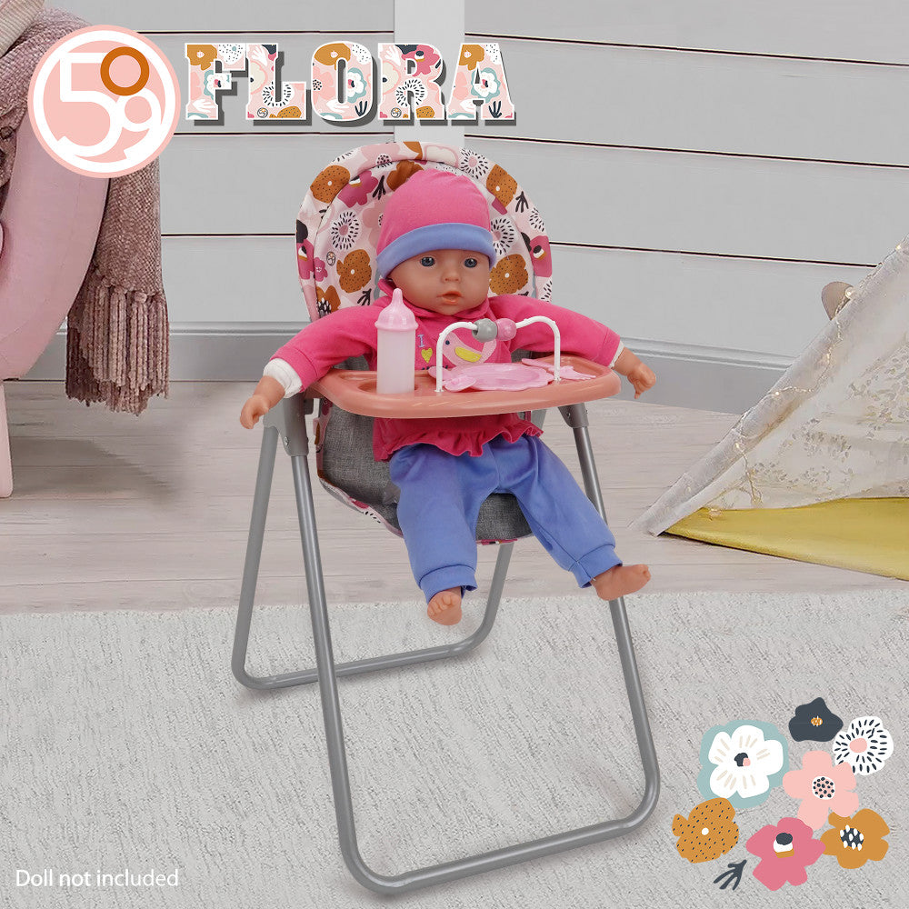 509 Crew - Melange Flora Foodie Doll Highchair Set, Ages 3+ - Image 5