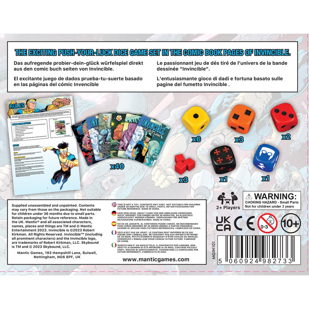 Alternative view of Invincible: The Dice Game - Superhero Themed Dice-Rolling Game by Mantic Games