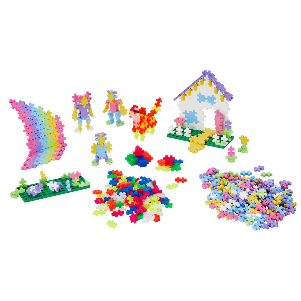 Plus-Plus Learn to Build Set - Pastel & Neon Mix, 400 Pieces - Ages 5+ - Image 3