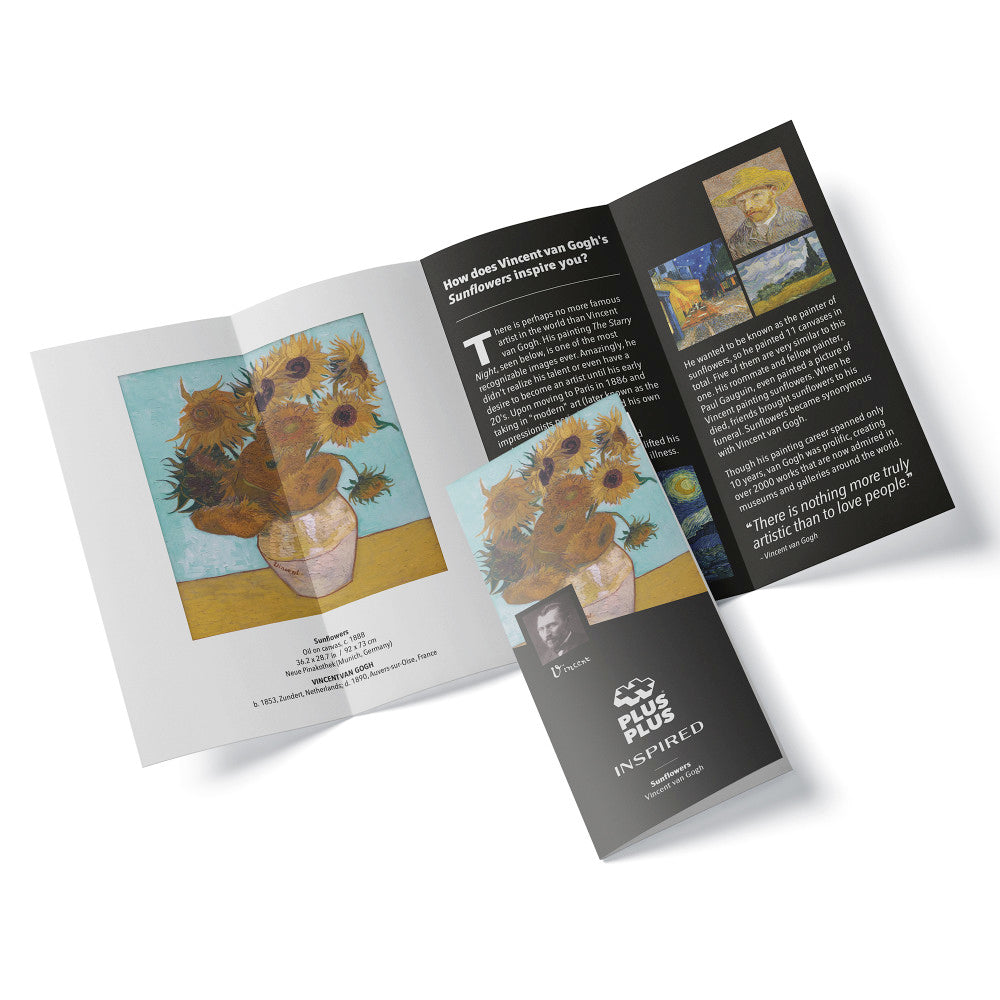 Alternative view of Plus-Plus Inspired Van Gogh Sunflowers Building Set - 350 Pieces