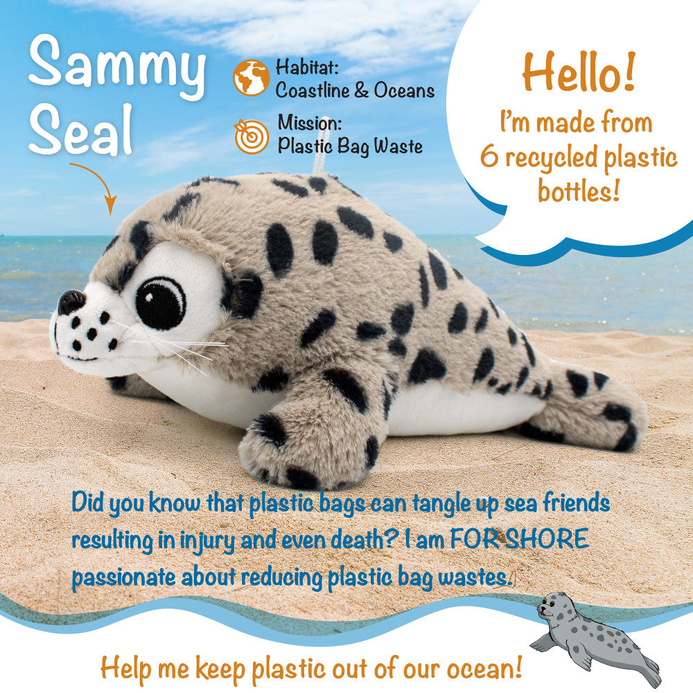 Alternative view of Shore Buddies 12 inch Interactive Sammy The Seal Plush Toy with Authentic Sounds
