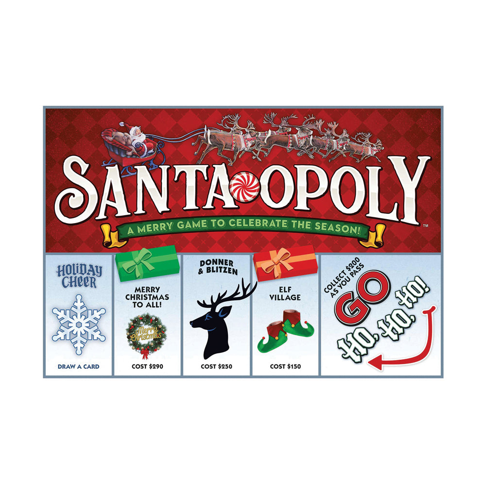 Santa-Opoly Holiday Themed Monopoly Style Board Game - Image 2