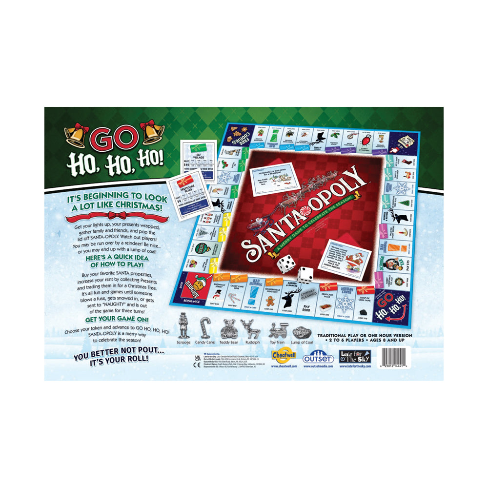 Santa-Opoly Holiday Themed Monopoly Style Board Game - Image 3