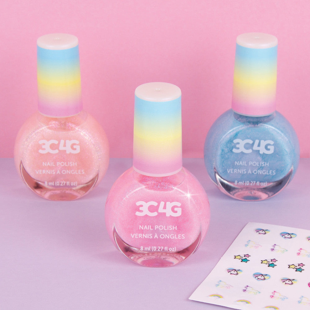 3C4G Unicorn Shimmer Trio Nail Polish Set - Pastel Holographic Shades - Image 3