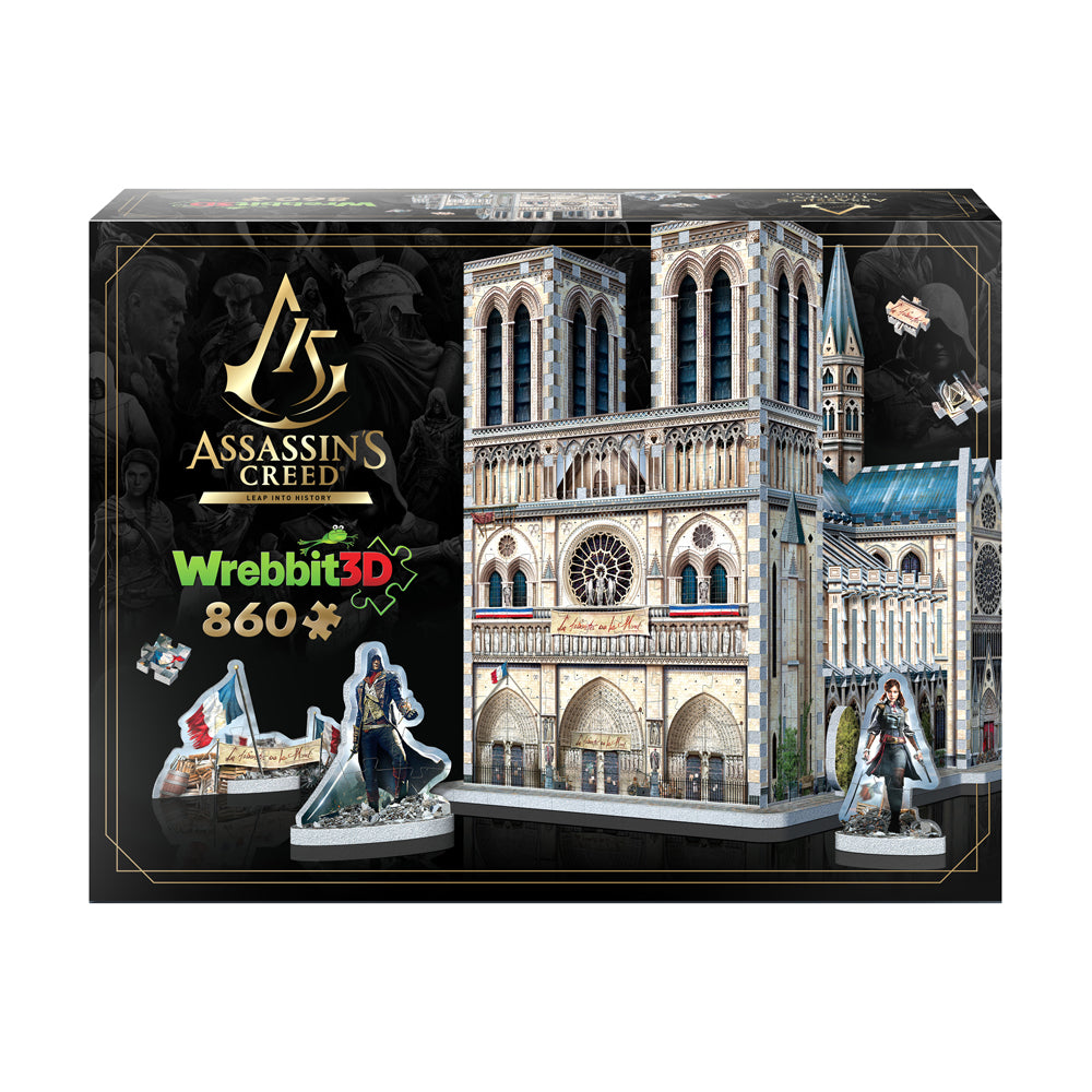 Wrebbit Assassin's Creed Unity Notre-Dame 3D Puzzle - 860 Piece Set - Image 3