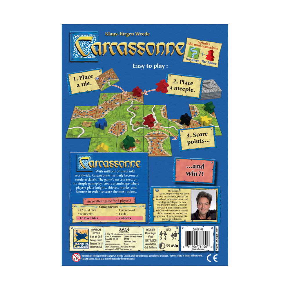 Carcassonne Strategy Board Game with The River and The Abbot Expansions - Image 6