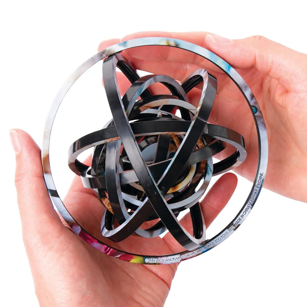 Spin Flip 14-Ring Abstract Art Double-Sided Puzzle - Colorful Brain Teaser - Image 4