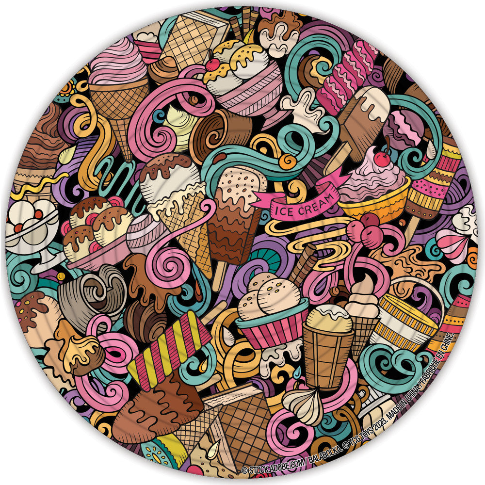 Spin Flip Dual-Themed Concentric Puzzle - Ice Cream & Pizza - 14 Rings - Image 2