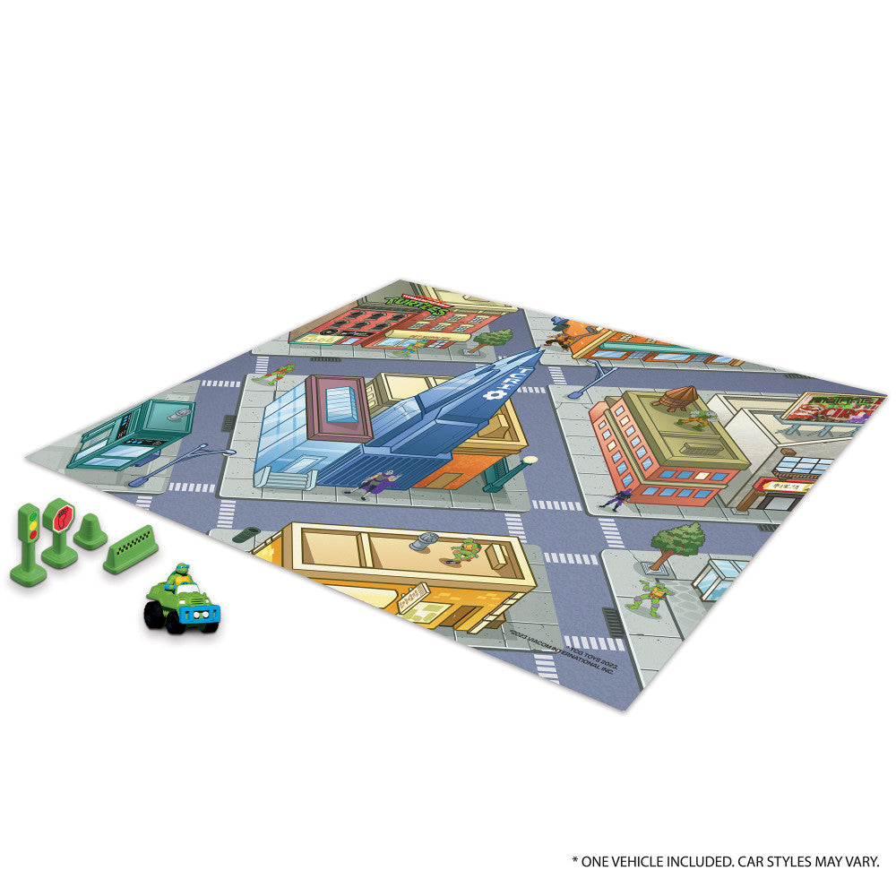 Alternative view of Imaginmat Deluxe TMNT Vibrant Playmat & Toy Car Adventure Zone
