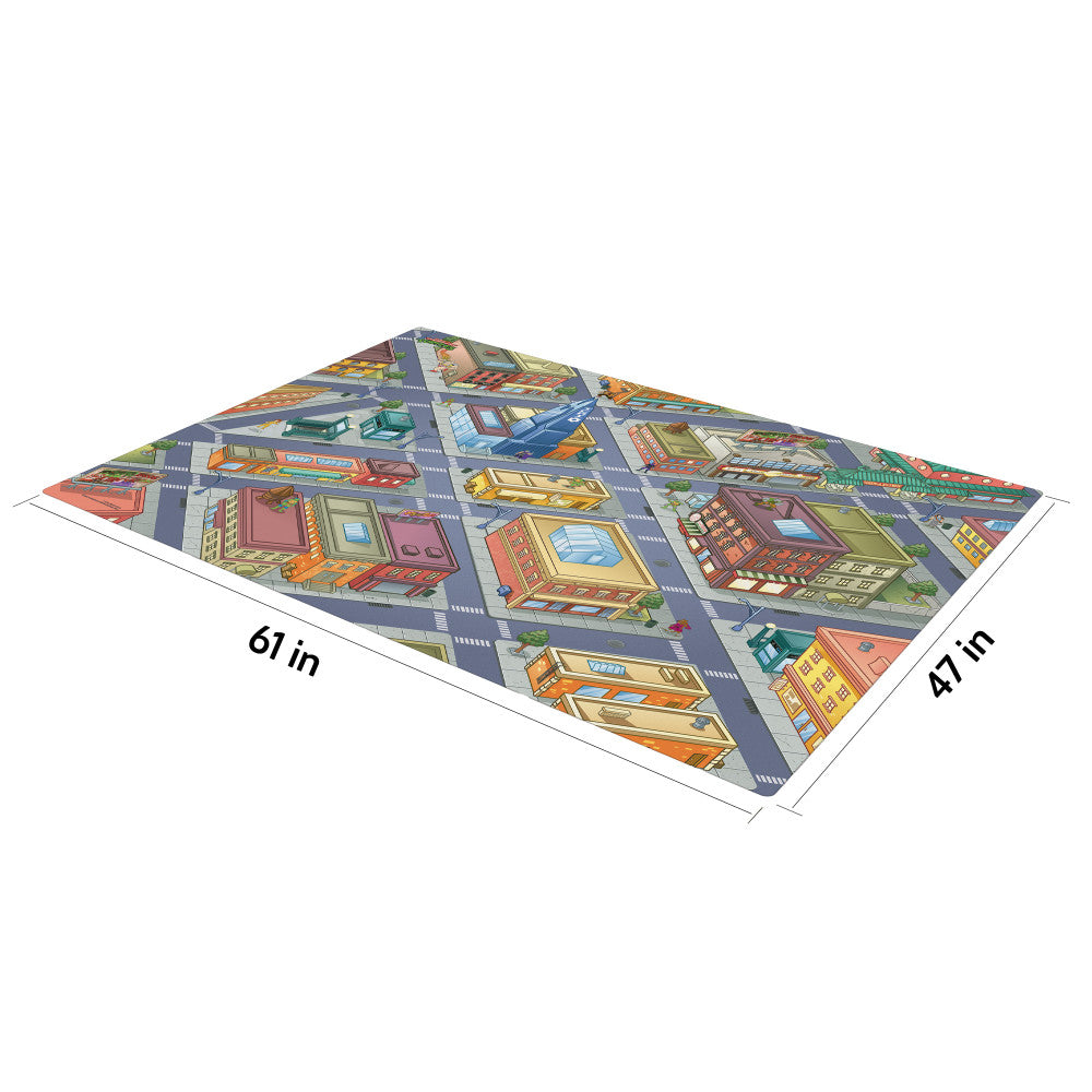Alternative view of Imaginmat Jumbo TMNT Floor Playmat with 2 Toy Cars, 47x61 Inches