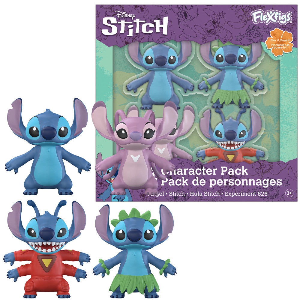 Alternative view of FleXfigs Lilo & Stitch 4-Pack Articulated Disney Figures