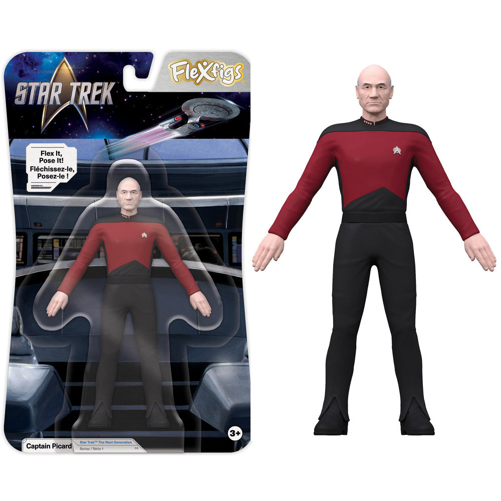 FleXfigs Star Trek Articulated Figures - Captain Kirk & Captain Picard