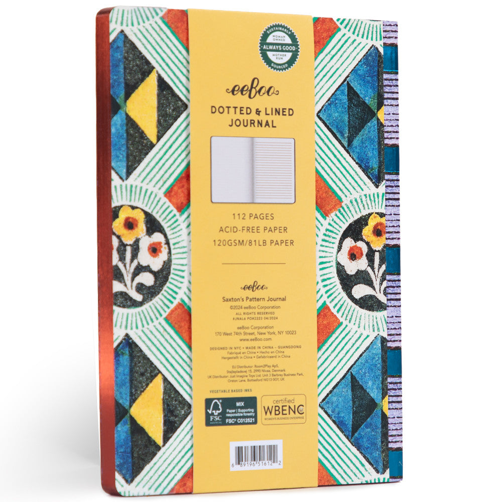 Alternative view of eeBoo Piece & Love Saxton's Gilded Journal - Colorful Hardcover Diary